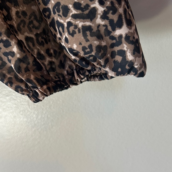 Charlotte Russe Animal Print Wrap Blouse - Picture 4 of 5